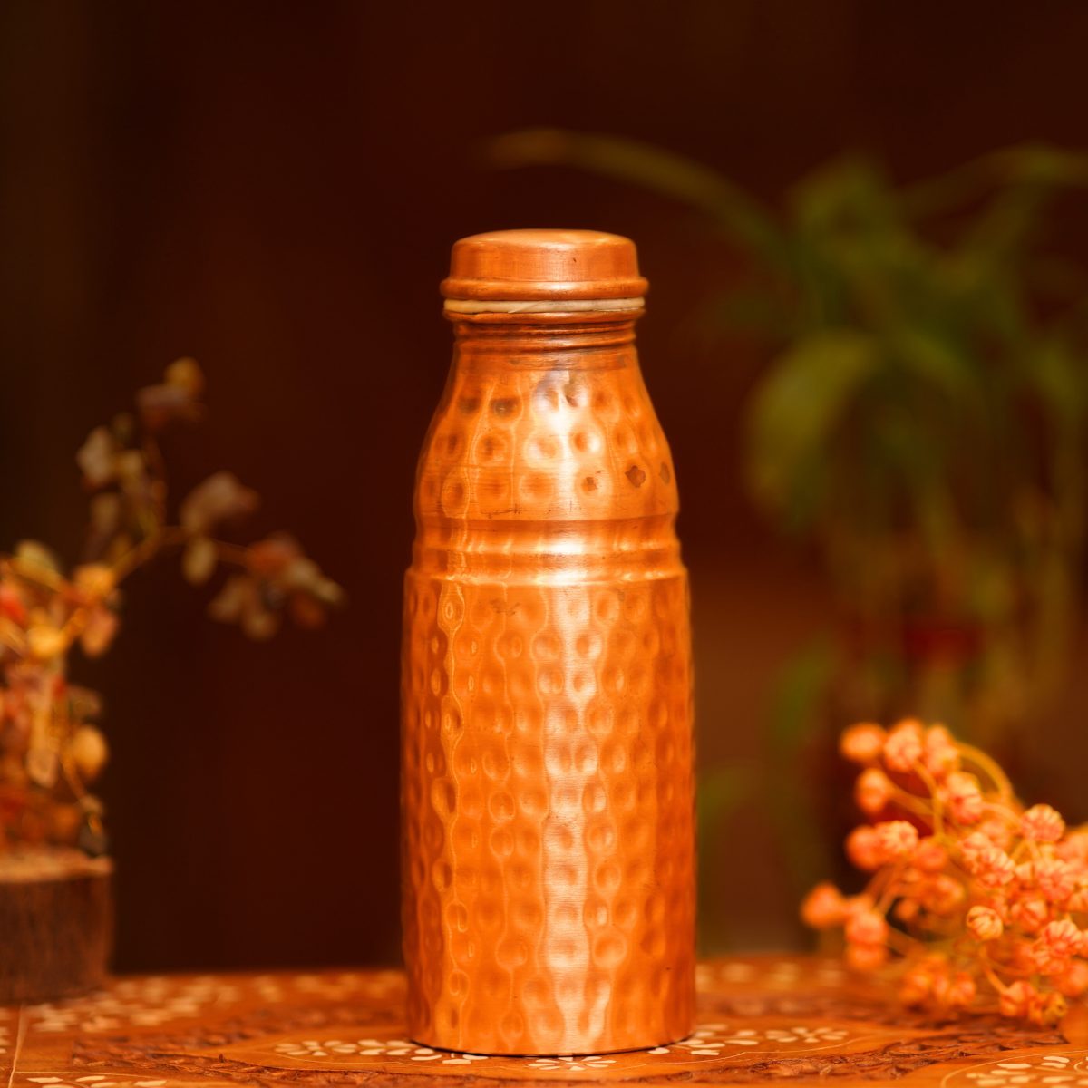 Copper Bottle Hammered