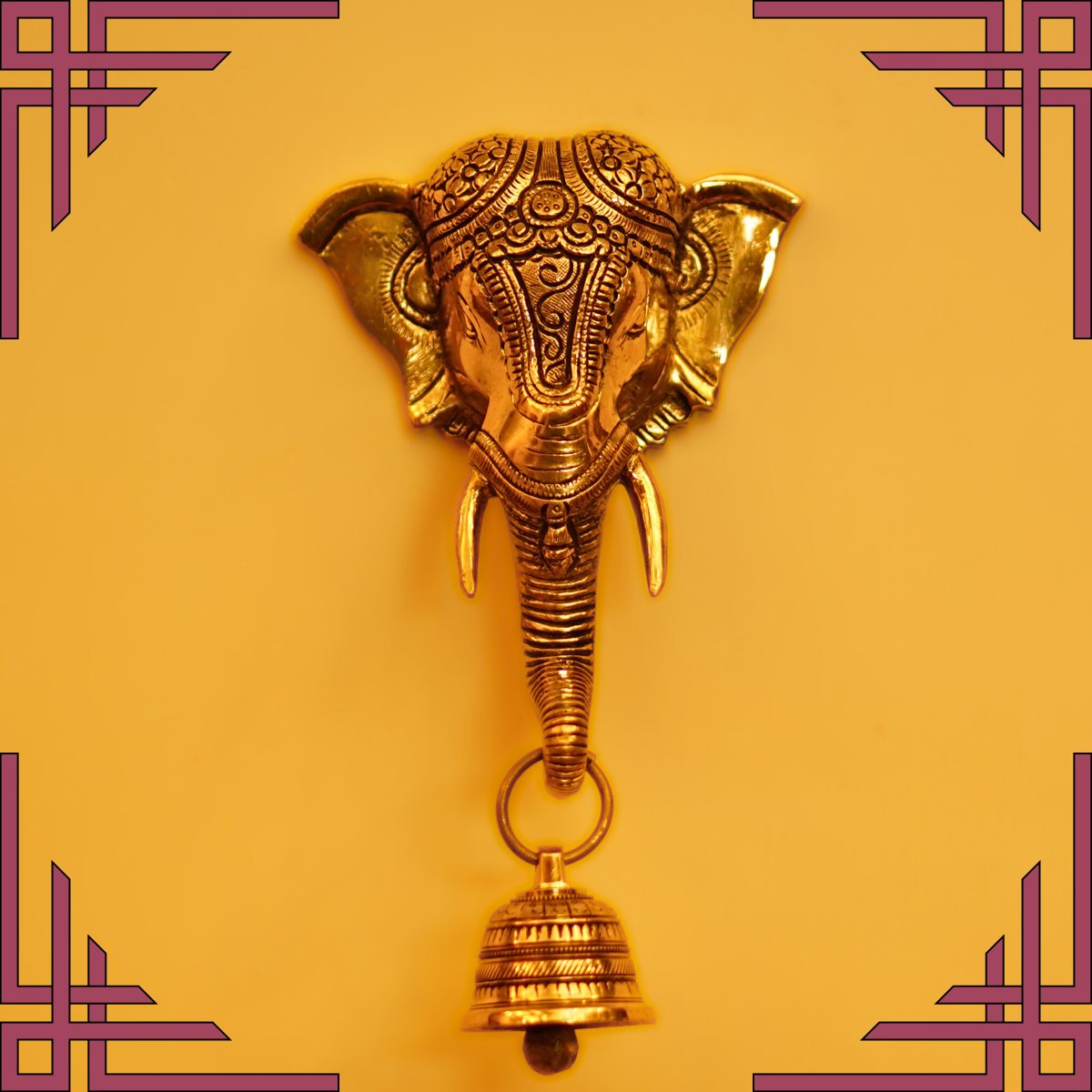 Wall Hanging Elephant with Bell