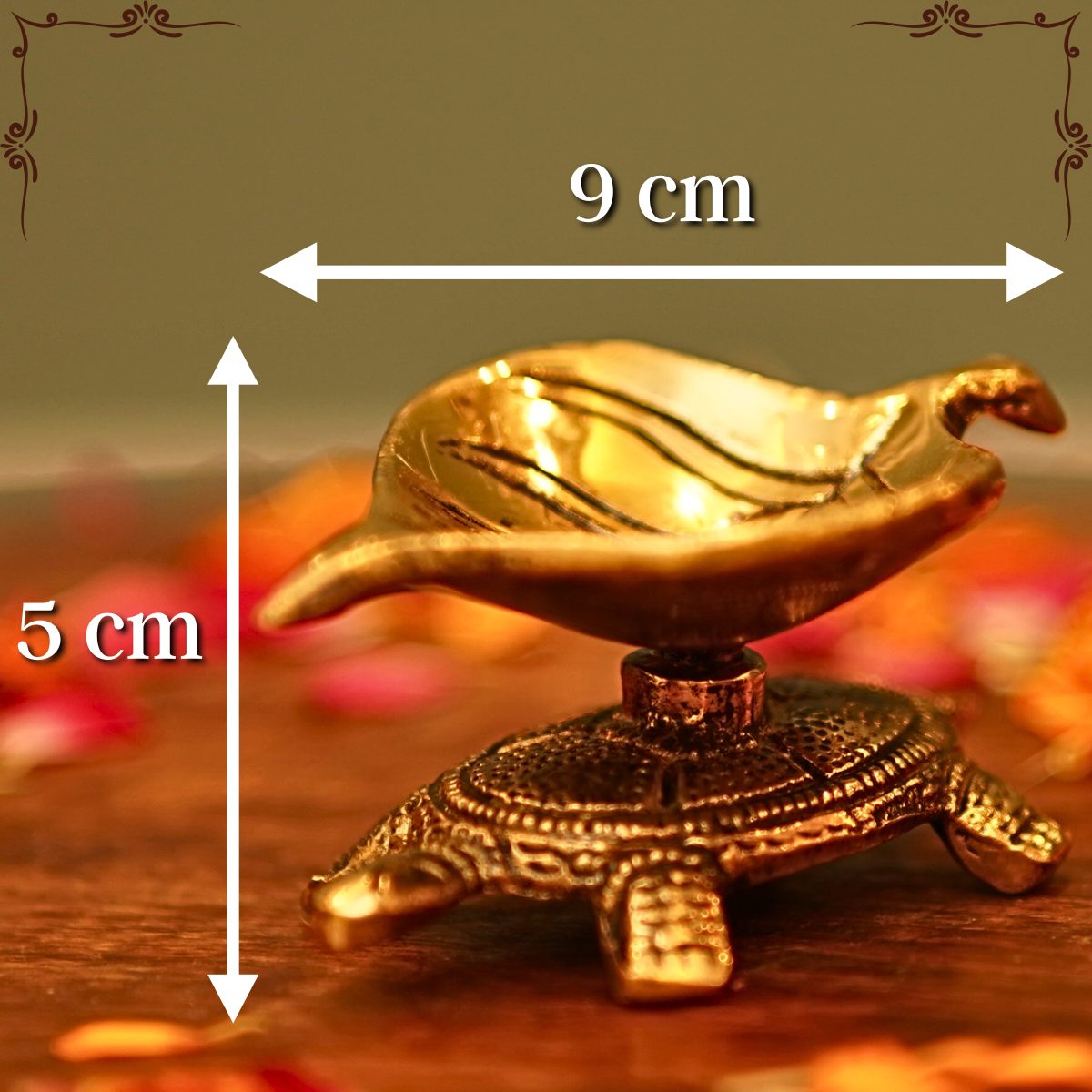 Leafy Diya over Turtle